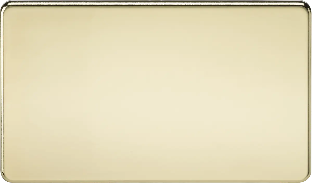 Knightsbridge 2G Blanking Plate - Polished Brass – SF8360PB