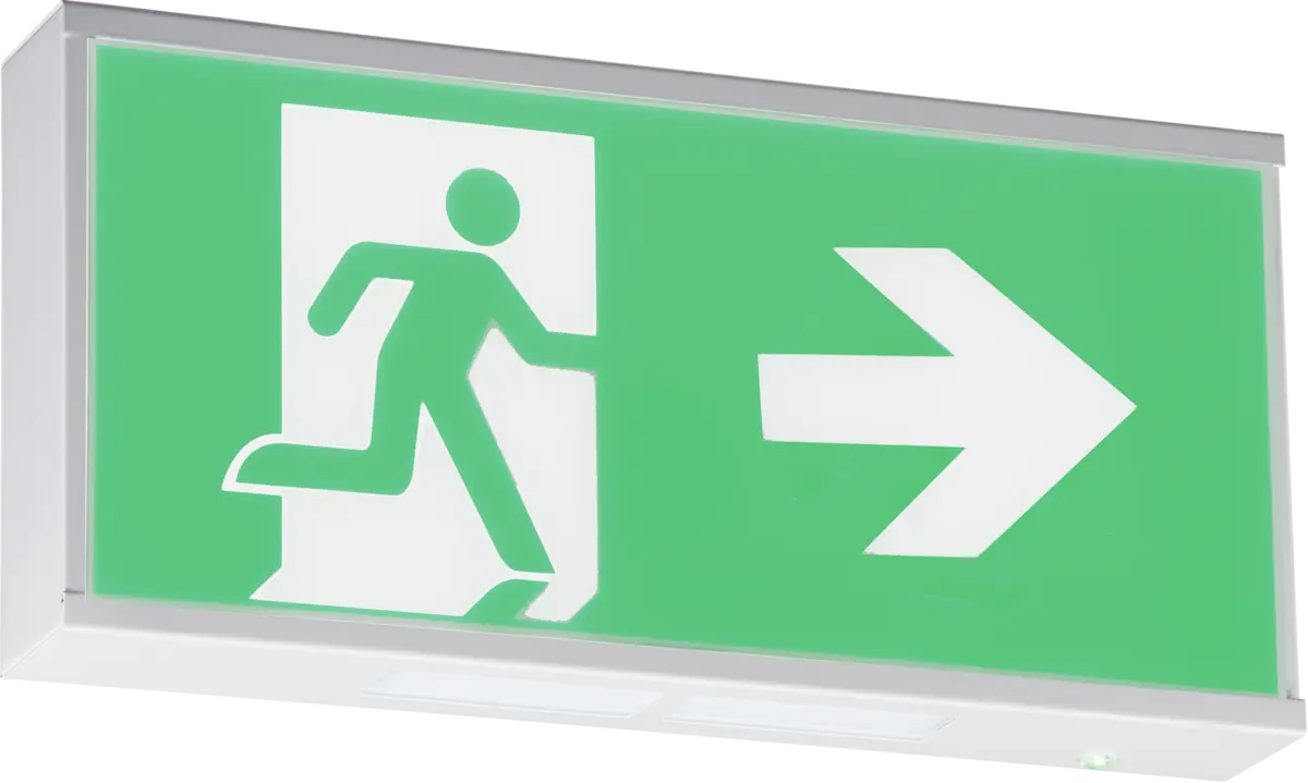 Knightsbridge Running Man Legend for product EMRUN with Right Facing Arrow – EMRUNR