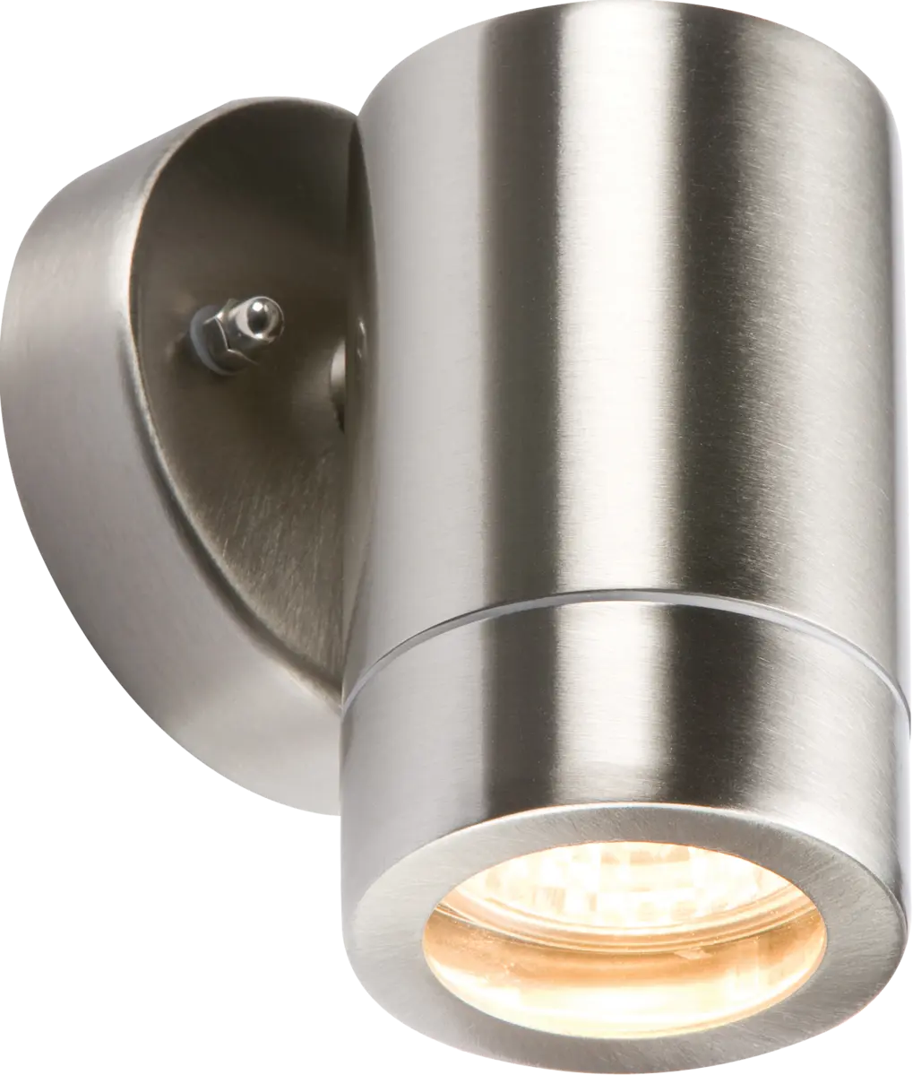 Knightsbridge 230V IP65 Lightweight Stainless Steel Fixed GU10 35W Fitting – WALL1L