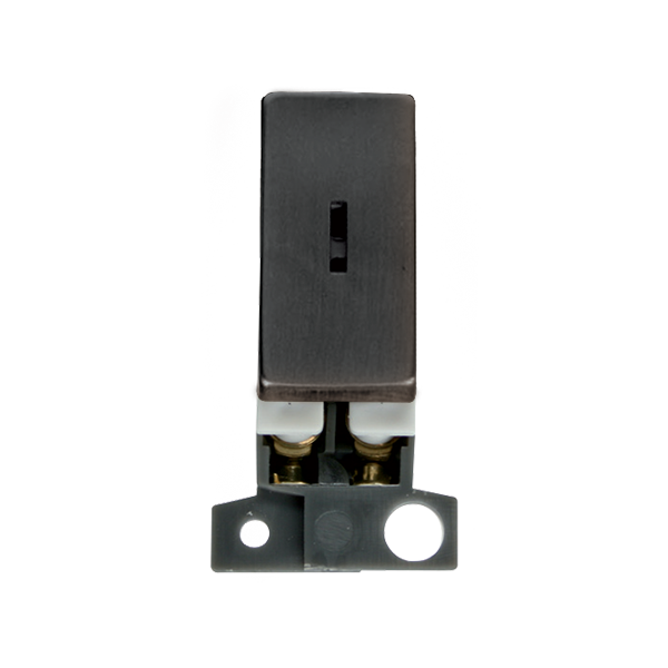 Click MiniGrid MINIGRID 10AX 2 WAY KEY SWITCH MODULE - METAL MATT BRONZE SWITCH – MD003BZ