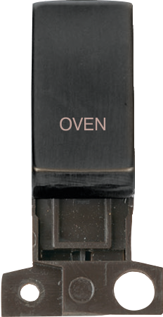 Click MiniGrid MINIGRID 13A / 10AX DP RESISTIVE SWITCH MODULE - MATT BRONZE - OVEN – MD018BZ-OV