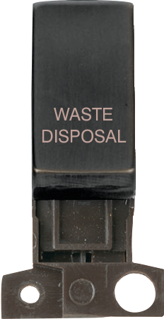 Click MiniGrid MINIGRID 13A / 10AX DP RESISTIVE SWITCH MODULE - MATT BRONZE - WASTE DISPOSAL – MD018BZ-WD