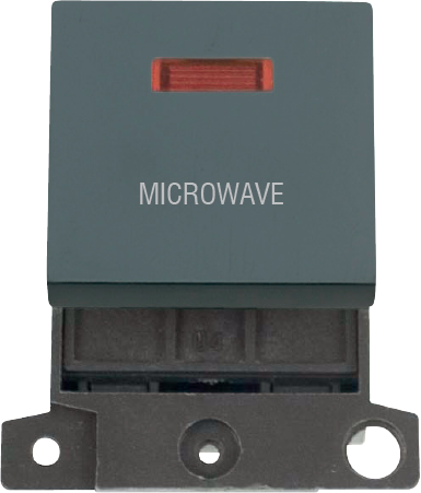 Click MiniGrid 20A DP INGT SW+NEON BK "MICROWAVE" – MD023BK-MW