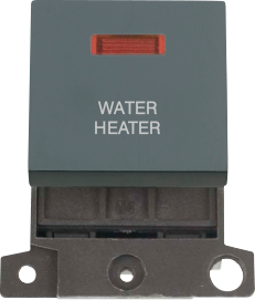 Click MiniGrid 20A DP INGT SW+NEON BK "WATER HEATER" – MD023BK-WH