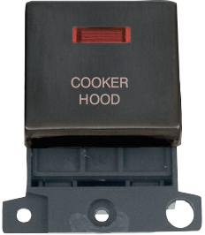 Click MiniGrid MINIGRID 20A DP SWITCH MODULE WITH NEON- MATT BRONZE - COOKER HOOD – MD023BZ-CH