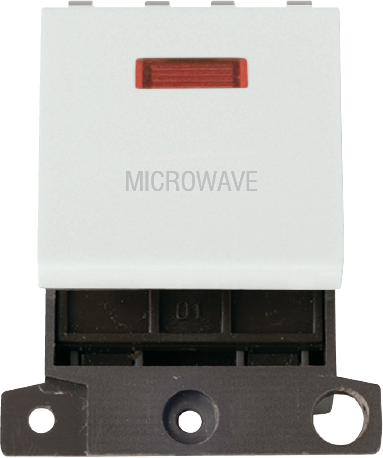 Click MiniGrid 20A DP SW+NEON WH "MICROWAVE" – MD023WH-MW
