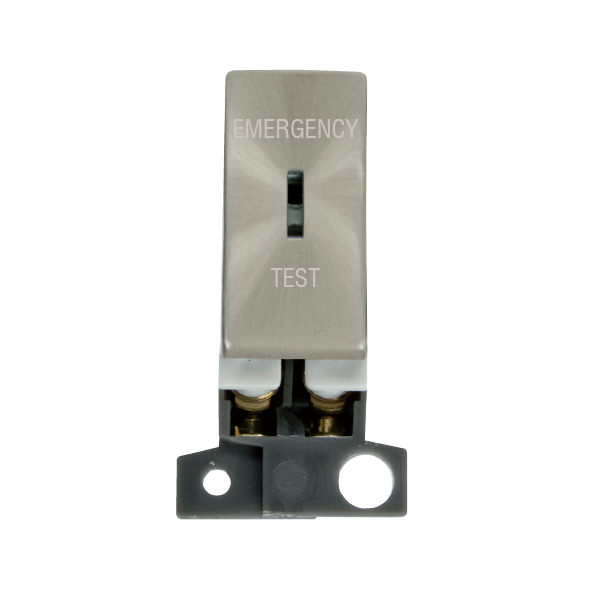 Click MiniGrid 13A Resistive DP Ingot Keyswitch "Emergency Test" - Brushed Stainless Steel – MD029BS