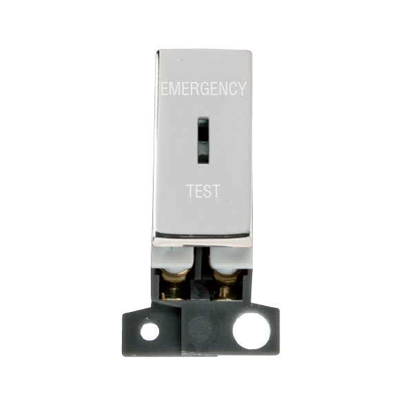 Click MiniGrid 13A Resistive DP Ingot Keyswitch "Emergency Test" - Chrome – MD029CH