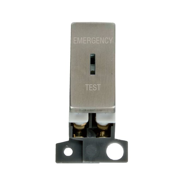 Click MiniGrid 13A Resistive DP Ingot Keyswitch "Emergency Test" - Stainless Steel – MD029SS