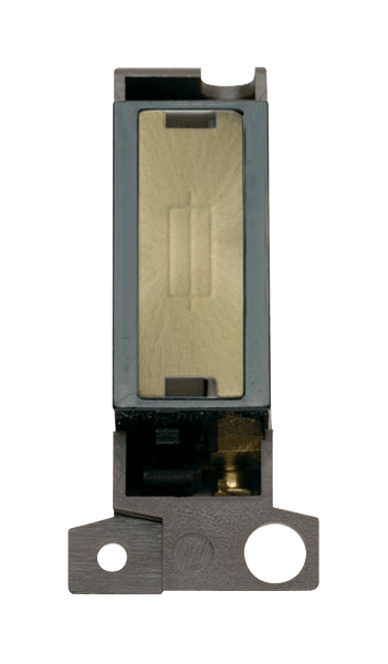 Click MiniGrid 13A Fused Ingot FCU Modul - Black - Antique Brass – MD047BKAB