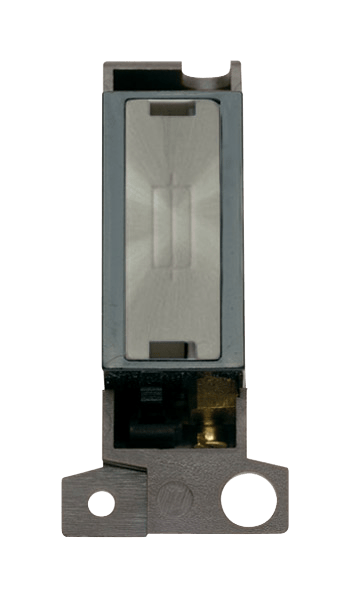 Click MiniGrid 13A Fused Ingot FCU Modul - Black - Brushed Stainless Steel – MD047BKBS