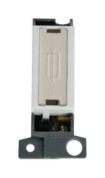 Click MiniGrid 13A Fused Ingot FCU Modul - White - Pearl Nickel – MD047WHPN