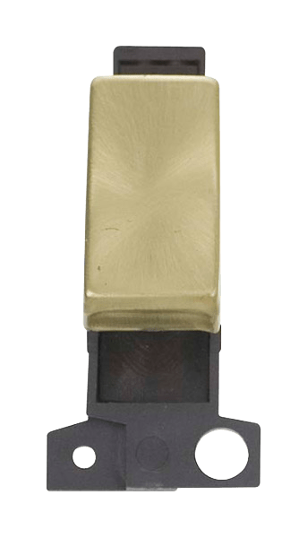 Click MiniGrid 10A 3 Position Retractive Ingot Switch - Satin Brass – MD075SB