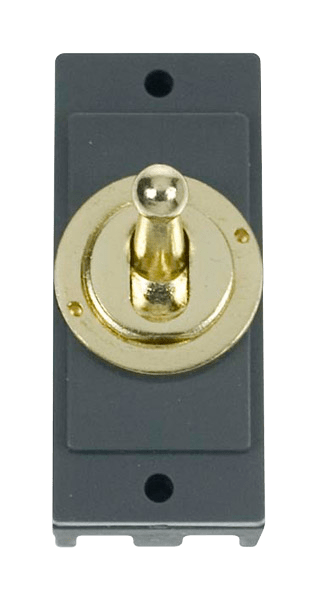 Click MiniGrid 10AX Intermediate Toggle Switch Module - Brass – MD9125BR