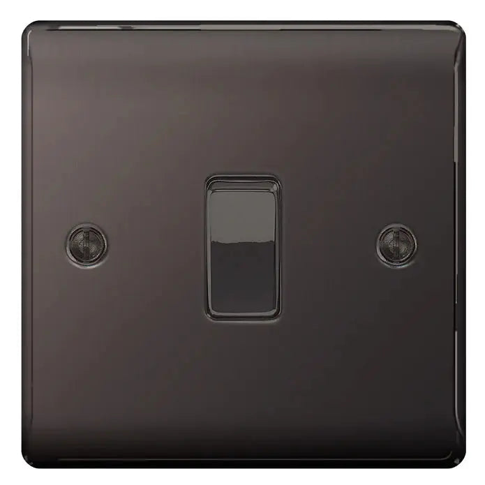 BG Nexus Black Nickel Switches and Sockets Black Inserts Full Range ACAS Electrical