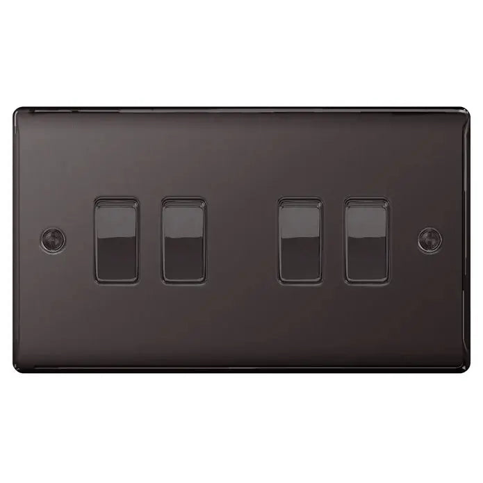 BG Nexus Black Nickel Switches and Sockets Black Inserts Full Range ACAS Electrical