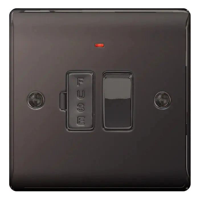 BG Nexus Black Nickel Switches and Sockets Black Inserts Full Range ACAS Electrical