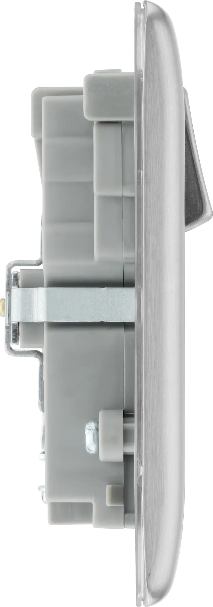 BG Nexus NBS22UAC22G Brushed Steel Double Socket with USB 22W Type A & Type C USB BG Nexus