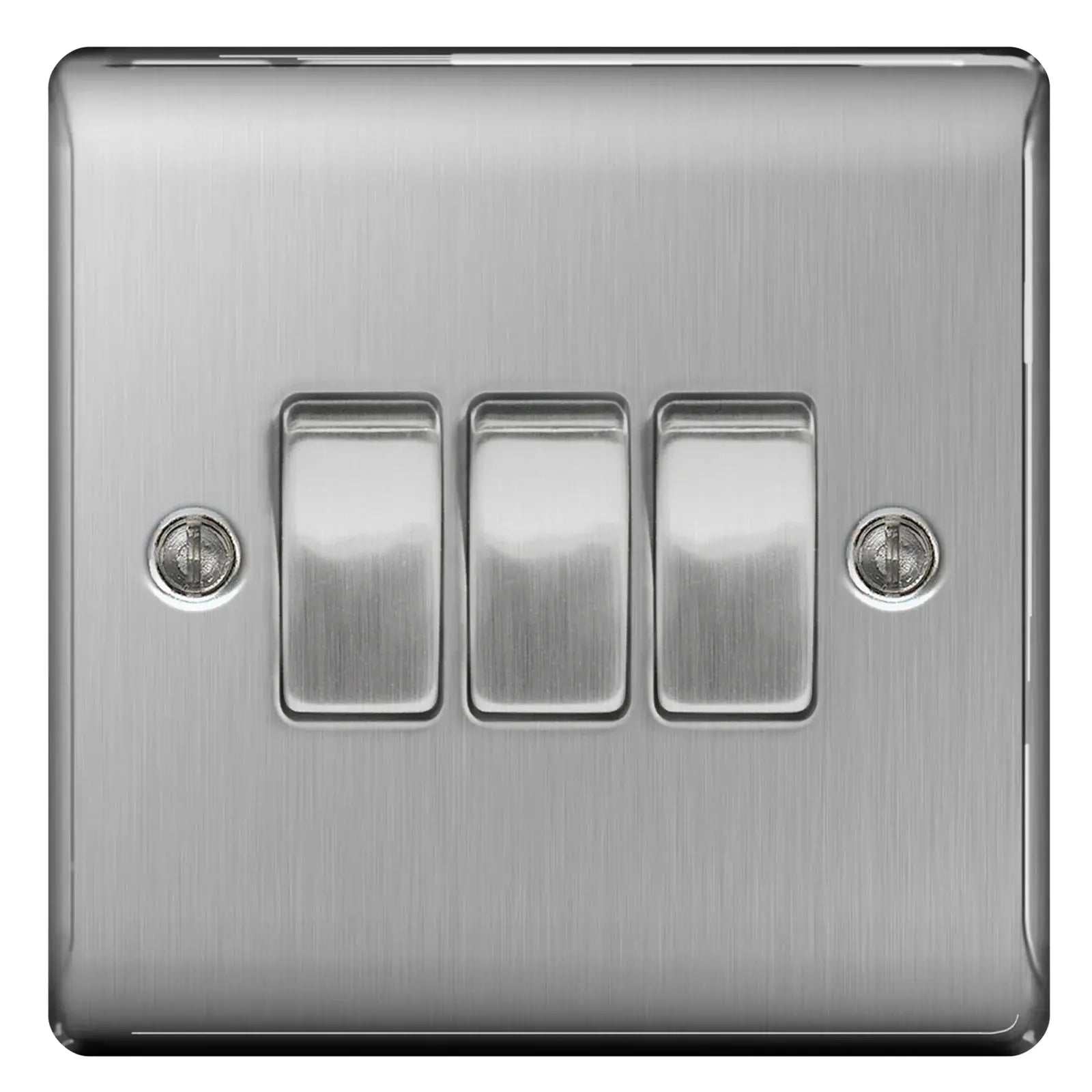 BG Nexus Brushed Steel Switches and Sockets with White Inserts – Full Range BG Nexus