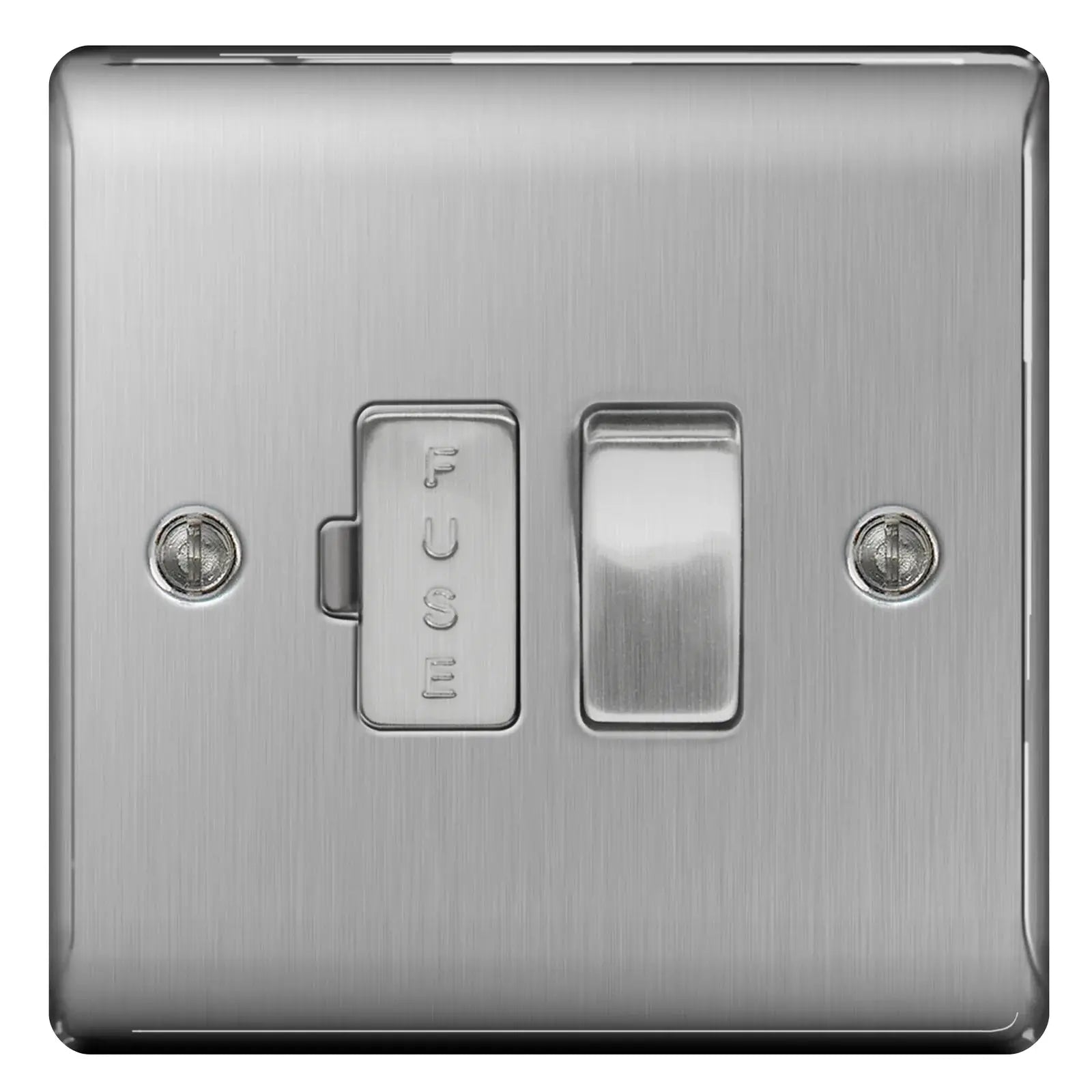BG Nexus Brushed Steel Switches and Sockets with White Inserts – Full Range BG Nexus