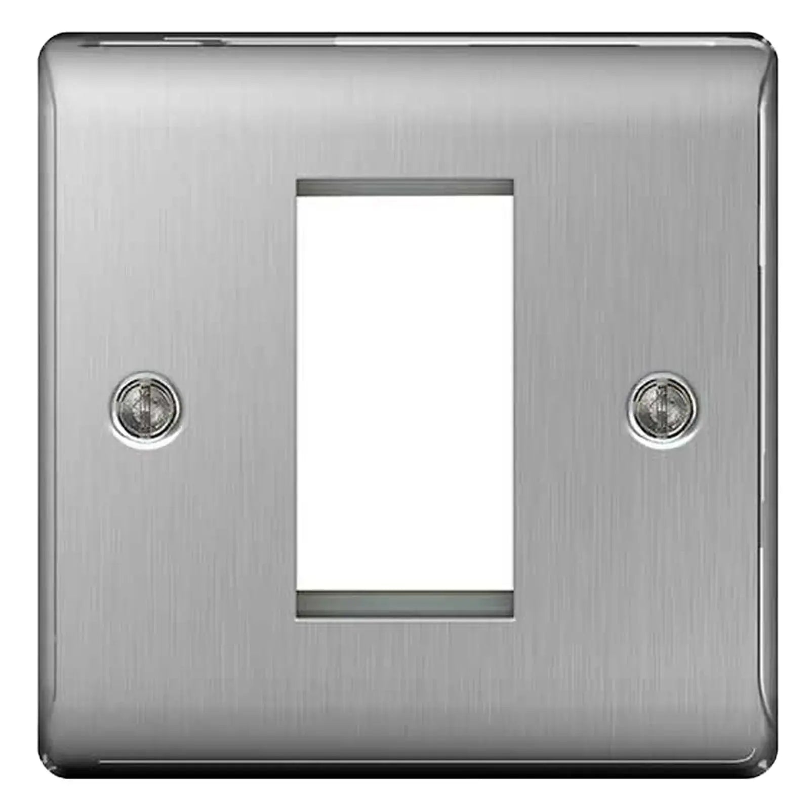 BG Nexus Brushed Steel Switches and Sockets with Black Inserts – Full Range BG Nexus