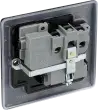 BG Nexus Metal Matt Black Single Socket 1 Gang 13A Double Pole Switched Socket - NFB21B BG Nexus