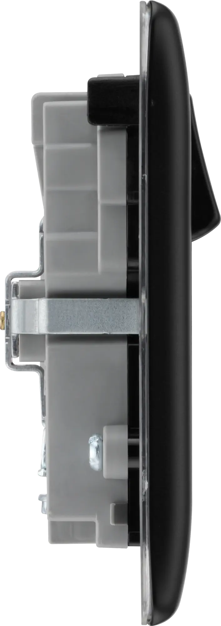 BG Nexus Metal USB USBC 45W Double Socket in Matt Black NFB22UAC45B BG Nexus