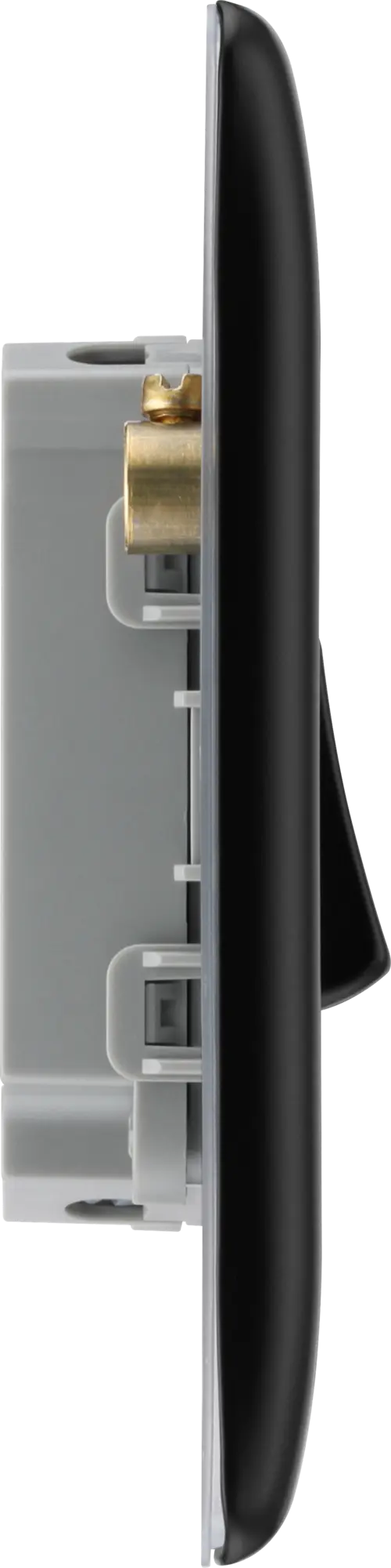 BG Nexus Metal Matt Black 4 Gang 20A 16AX 2 Way Plate Switch - NFB44 BG Nexus