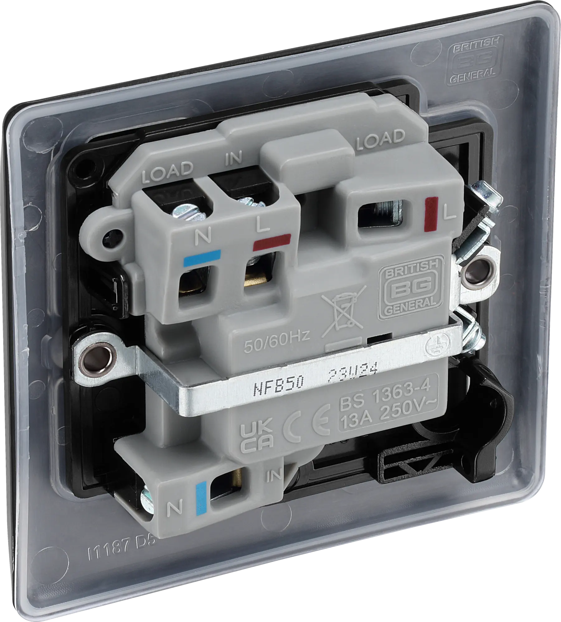 BG Nexus Metal Switched Fused Spur in Matt Black BG Nexus