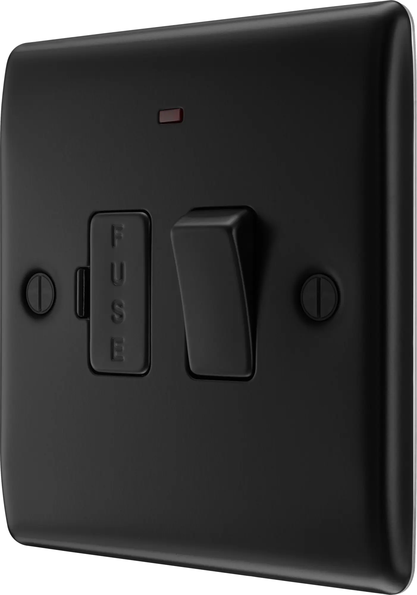 BG Nexus Metal Matt Black 13A Neon Switched Fused Spur Unit - NFB52 BG Nexus