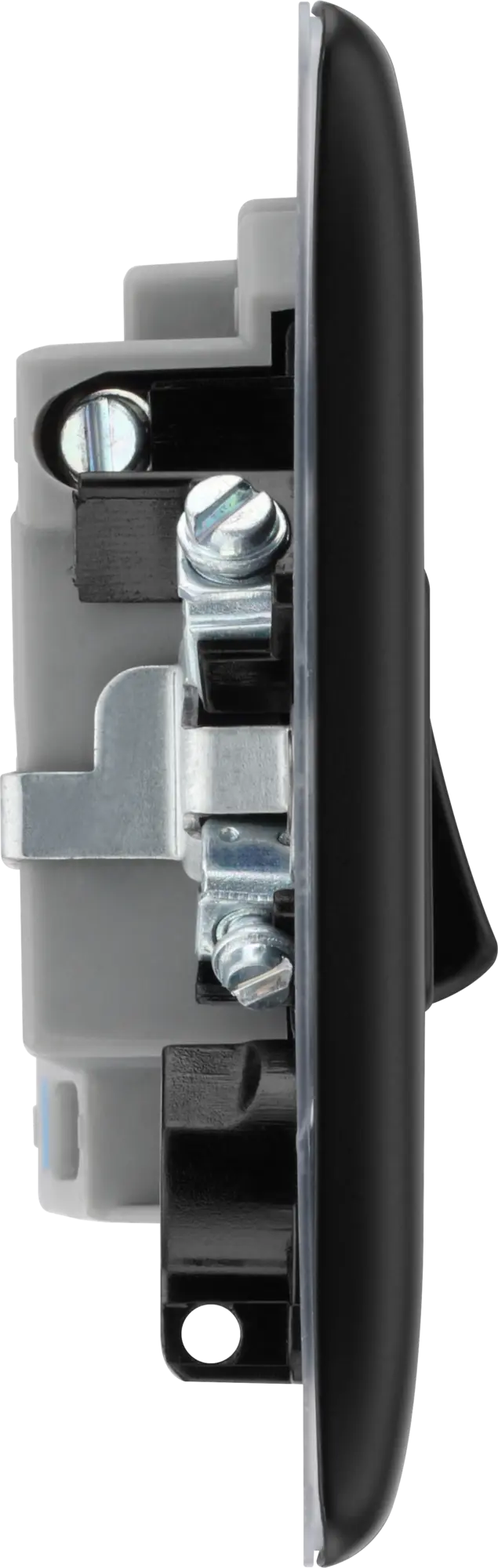 BG Nexus Metal Matt Black 13A Neon Switched Fused Spur Unit - NFB52 BG Nexus