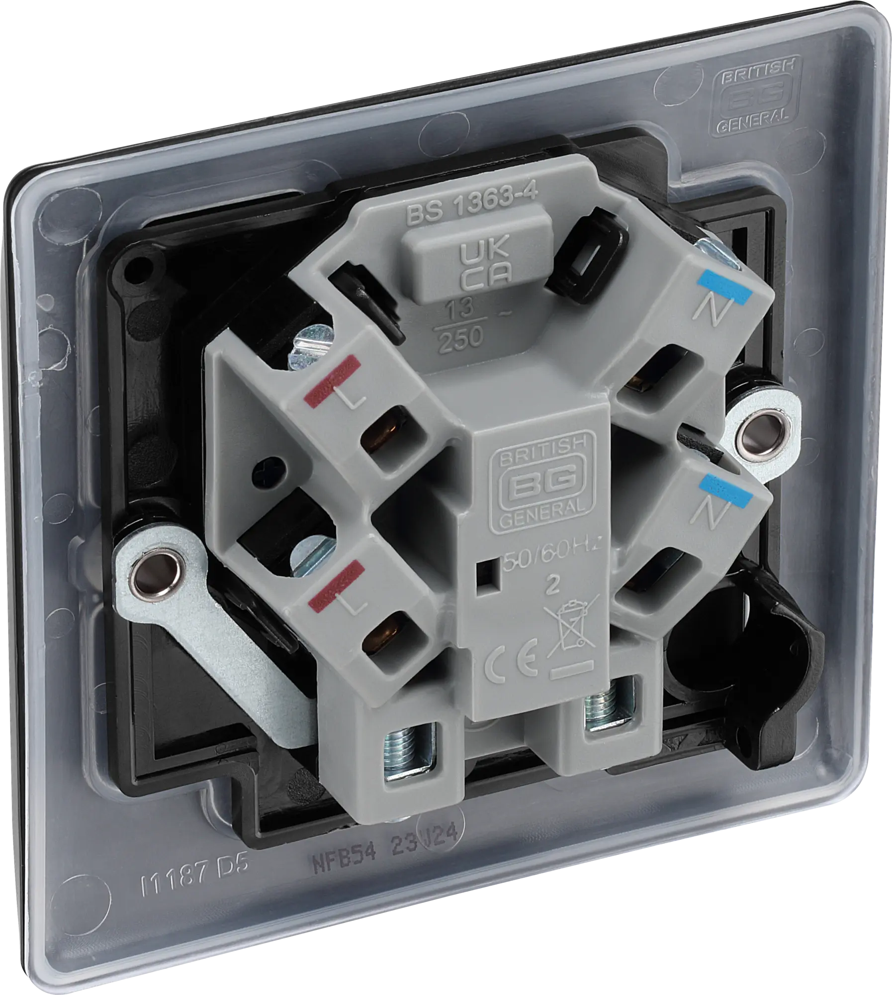 BG Nexus Metal Un-Switched Fused Spur in Matt Black BG Nexus