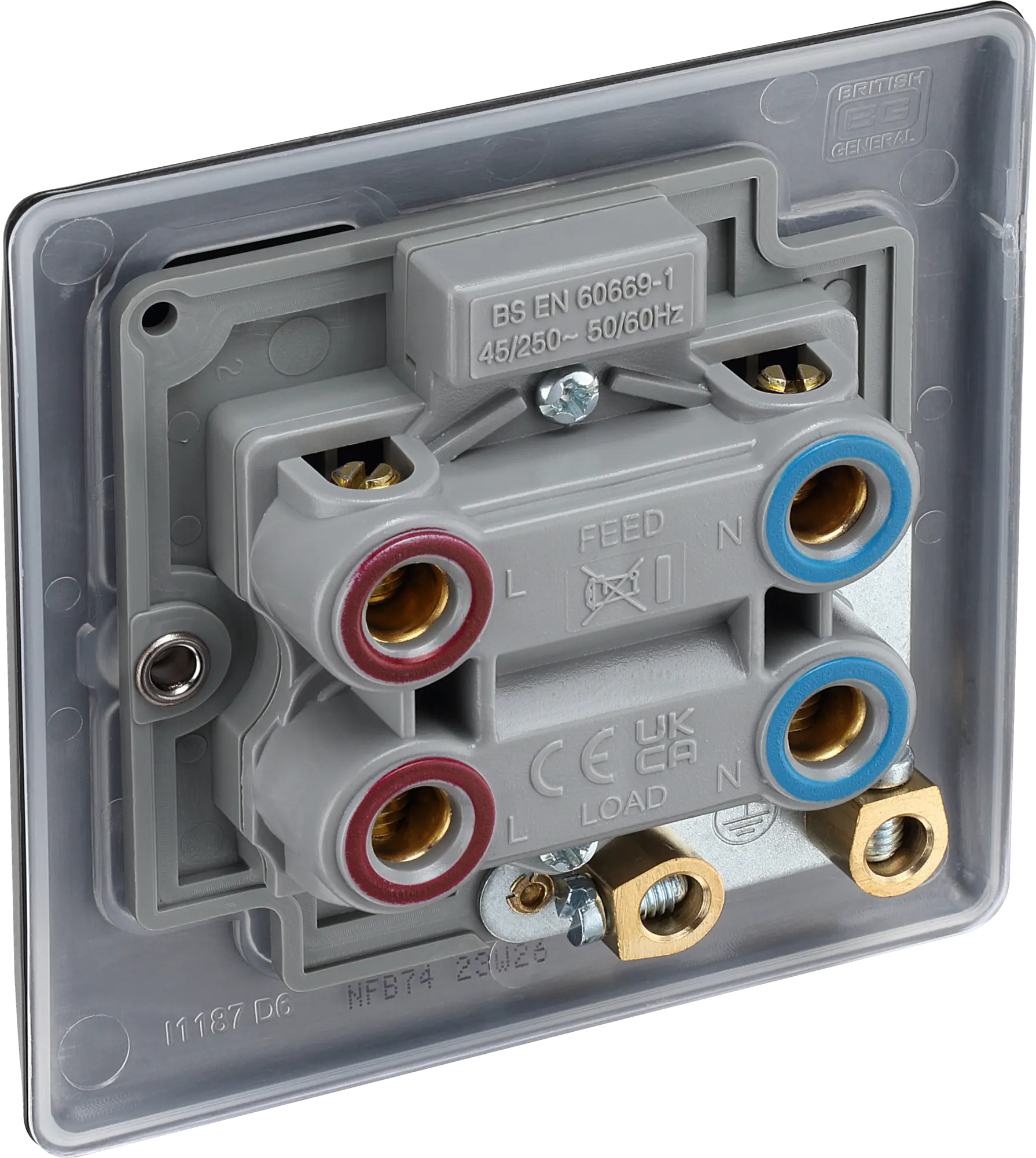 BG Nexus Metal 45 Amp Small DP Switch with Neon in Matt Black BG Nexus