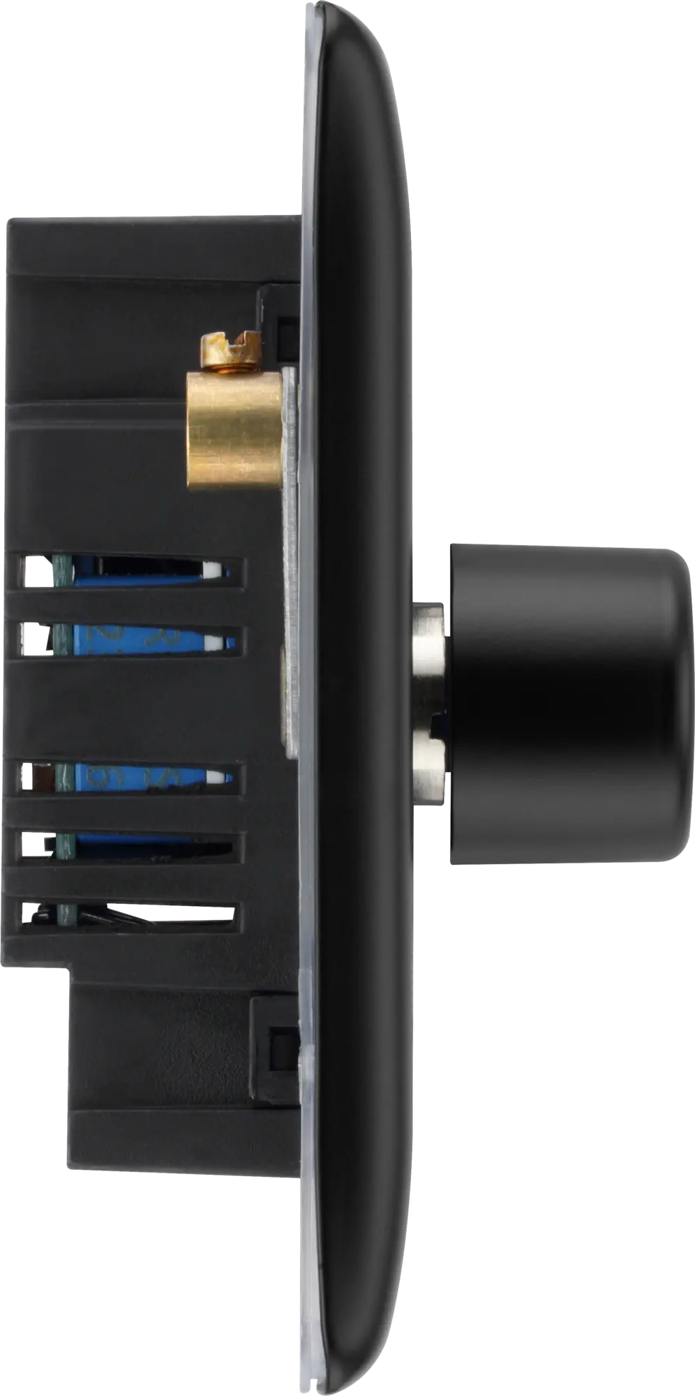 BG Nexus Metal Matt Black 1 Gang 200W 2 Way Push On-Off Intelligent LED Dimmer Switch - NFB81 BG Nexus