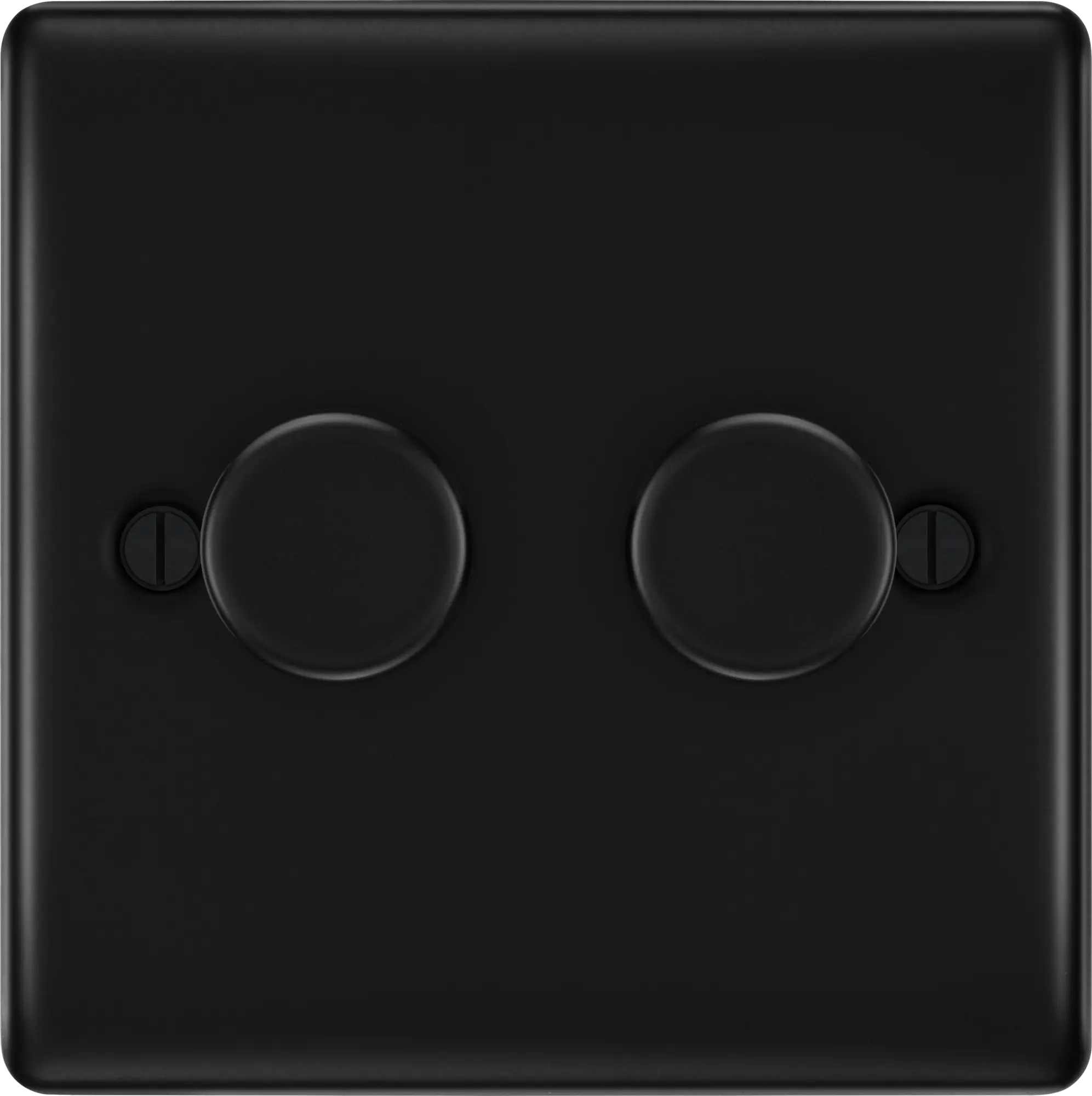 BG Nexus Metal 2 Gang Dimmer Switch in Matt Black BG Nexus
