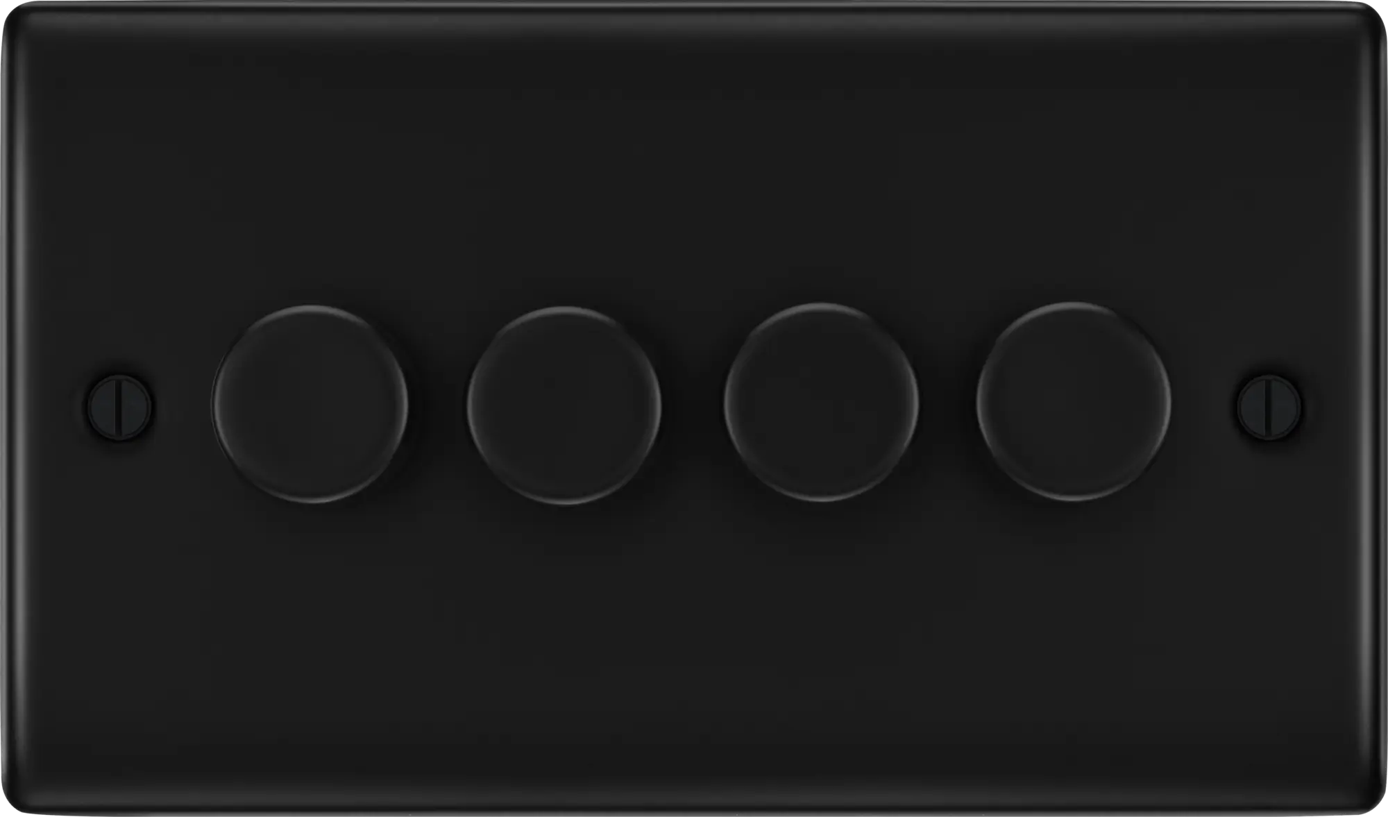 BG Nexus Metal 4 Gang Dimmer Switch in Matt Black BG Nexus