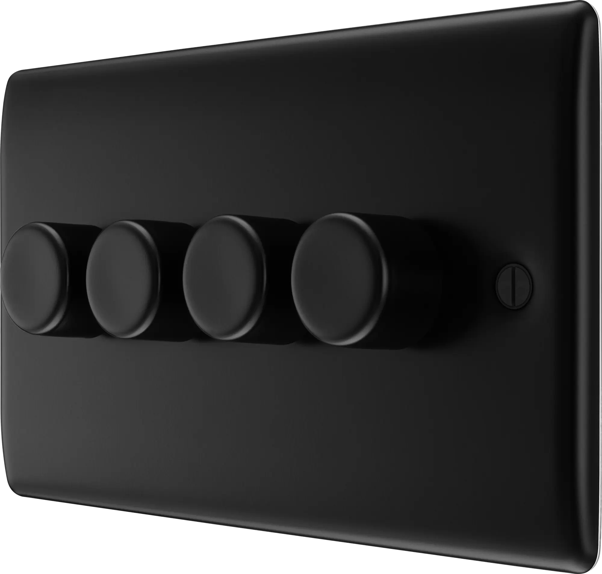 BG Nexus Metal 4 Gang Dimmer Switch in Matt Black BG Nexus