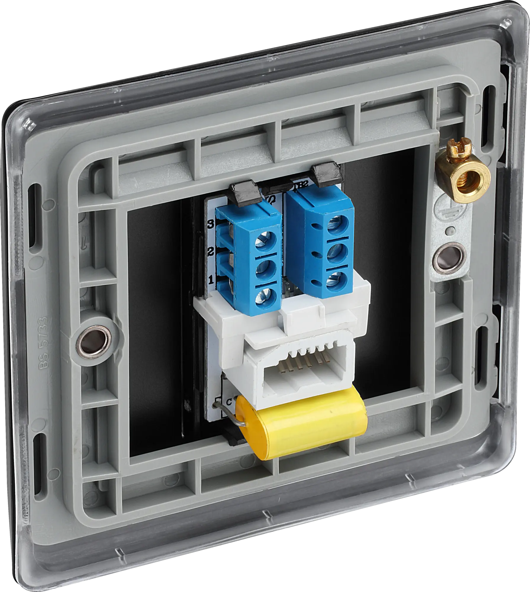 BG Nexus Metal Master Telephone Point in Matt Black BG Nexus