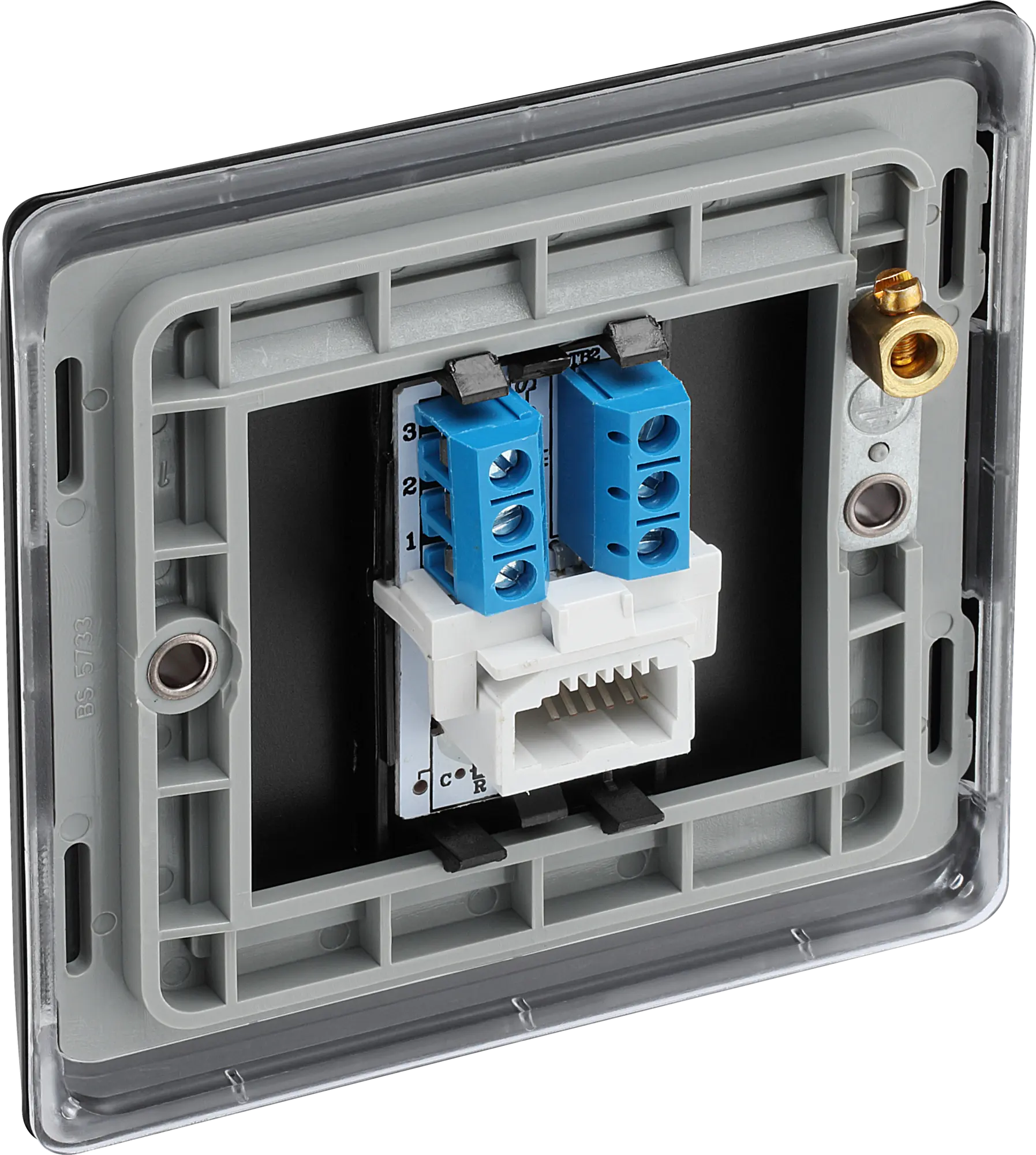 BG Nexus Metal Slave Telephone Point in Matt Black BG Nexus