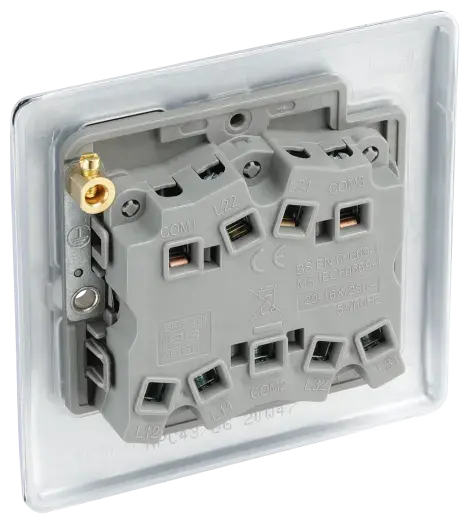 BG Nexus Metal 3 Gang Switch in Polished Chrome - NPC43-01 BG (British General)