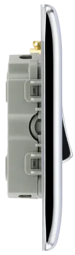 BG Nexus Metal 3 Gang Switch in Polished Chrome - NPC43-01 BG (British General)