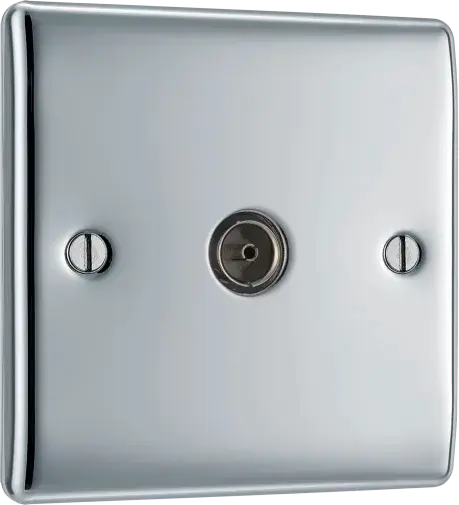 BG Nexus Metal TV Coax Point in Polished Chrome - NPC60-01 BG (British General)