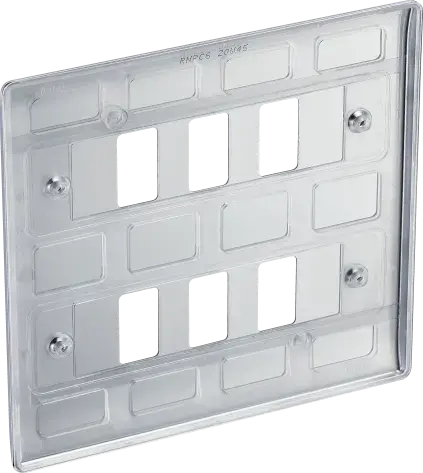 BG RNPC6 Polished Chrome 6 Gang Front Cover Plate BG Nexus