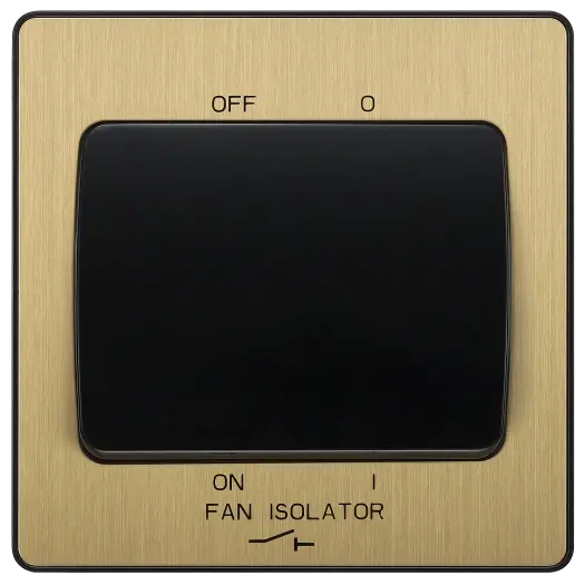 BG Evolve Satin Brass Screwless Triple Pole Fan Isolator Switch PCDSB15B BG (British General)