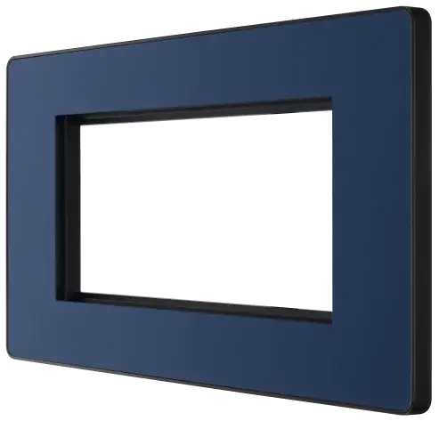 BG Evolve Matt Blue Screwless Quad Euro Module Front Plate PCDDBEMR4B BG (British General)