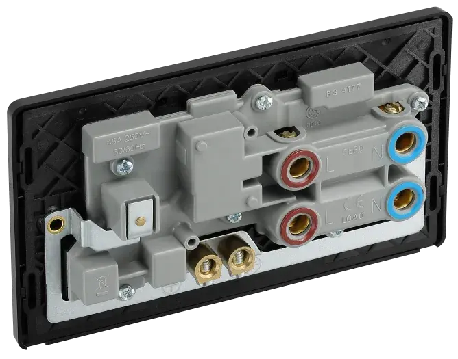 BG Evolve Satin Brass Screwless 45A DP Cooker Unit + Socket + Neon PCDSB70B BG (British General)