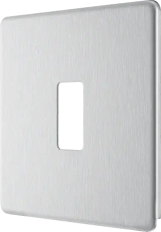 BG RFBS1 Screwless Brushed Steel 1 Gang Front Cover Plate BG Nexus