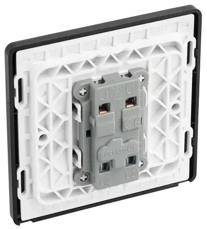 BG Evolve Satin Brass Screwless Intermediate Light Switch PCDSB13B BG (British General)