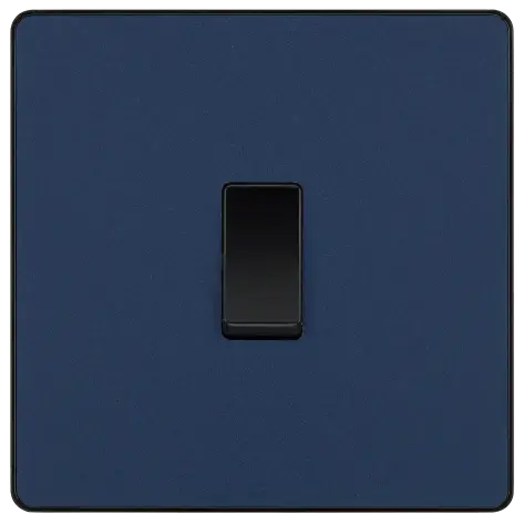 BG Evolve Matt Blue Screwless Single Light Switch PCDDB12B BG (British General)