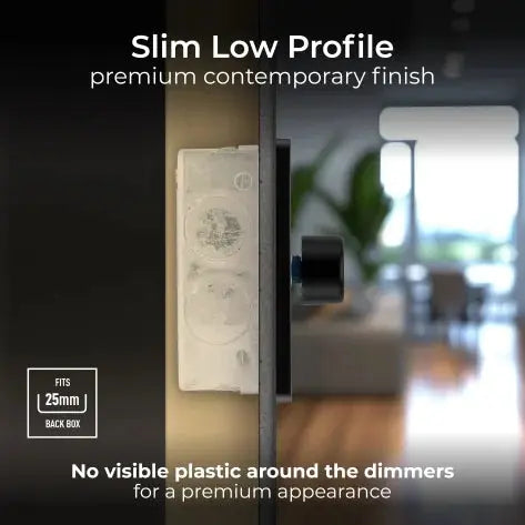 BG Evolve Matt Grey Screwless Double Trailing Edge Dimmer Switch PCDMG82B BG (British General)